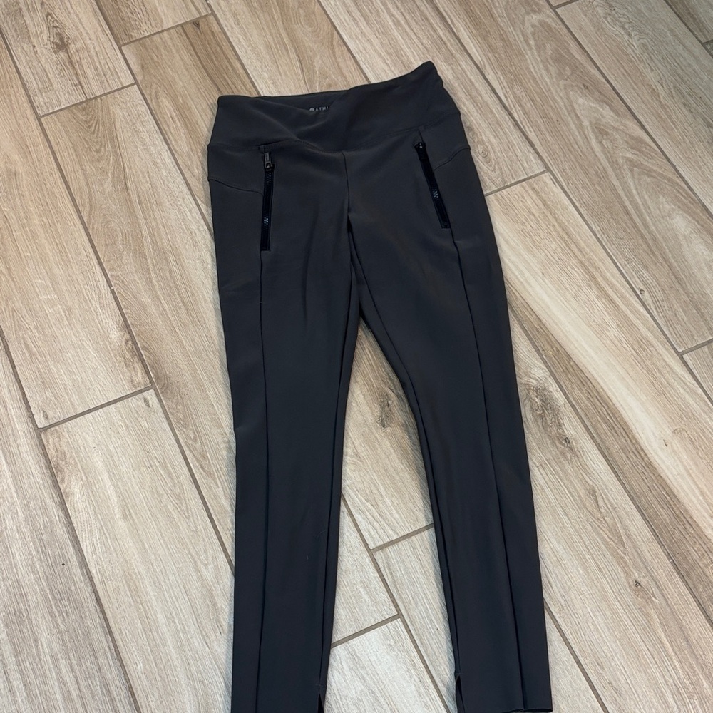 Gray Zippered Leggings
